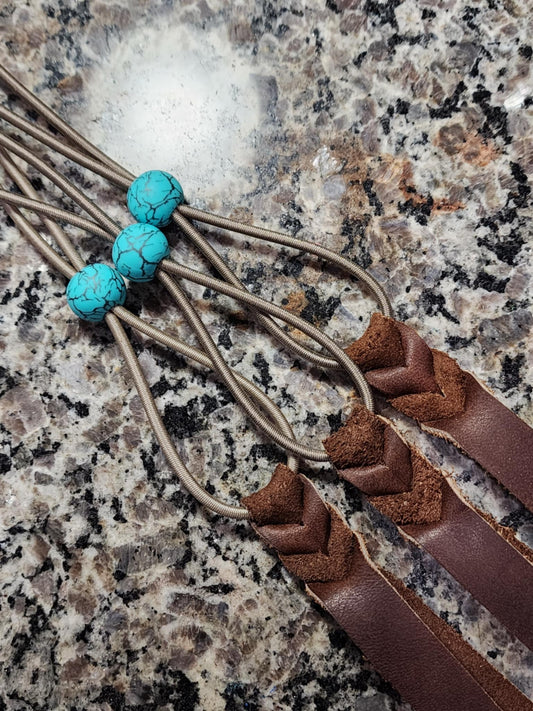 Pre-Order Tan Turquoise Rope Bungee Strap